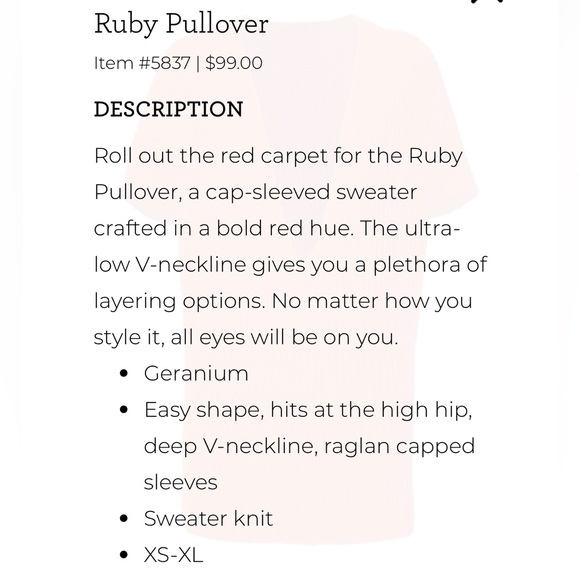 Cabi Ruby Pullover - Picture 5 of 5